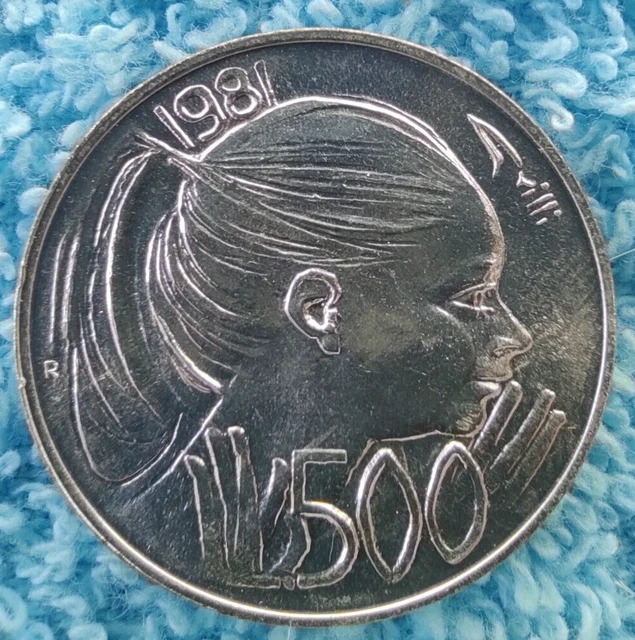 SAN MARINO 500 lire 1981 KM#126 ARGENTO 0.835-11 gr. (SC)