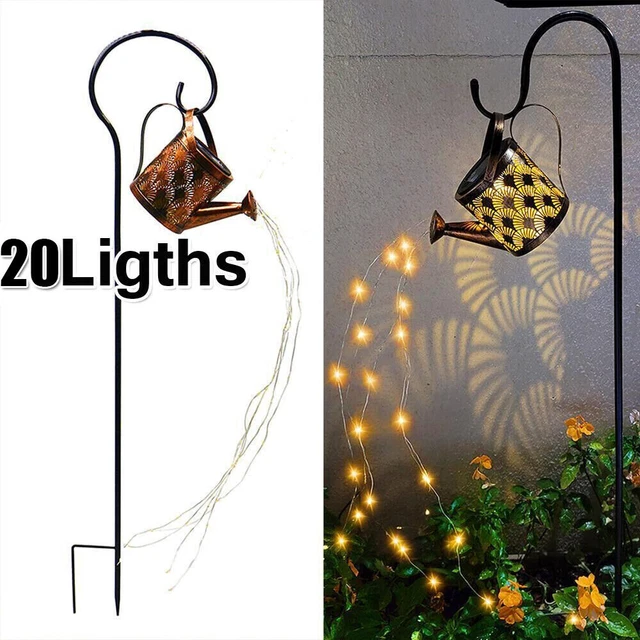 Solar Watering Can Light Garden Outdoor Waterproof Kettle Yard Art Lamp 20 Pack