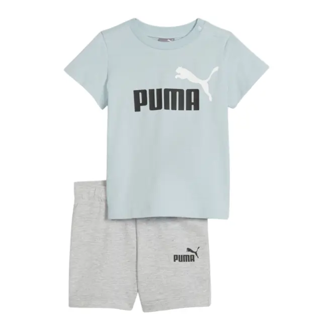 Puma Minicats Logo Baby Boy Infant Toddler Graphic Set Turquoise Surf 845839-22