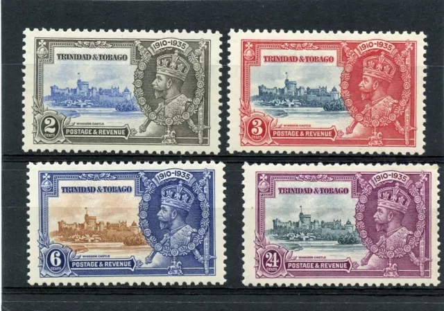 (7047) STAMPS  TRINIDAD & TOBAGO #43 to 46   "SILVER JUBILEE ISSUE" MINT