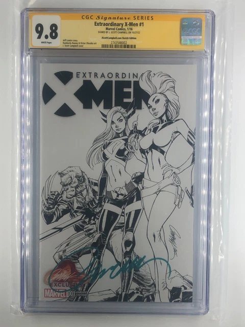 Extraordinary X-Men #1 9.8 CGC  SS Marvel Comics 2016 Signed J.Scott Campbell