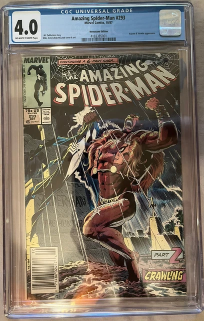 Amazing Spider-Man #293 CGC Kraven's Last Hunt Part 2! Mike Zeck Art!