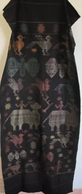 Vintage Thai Laos Burmese Hand Embroidered Wall Hanging/Table Runner-Birds, etc