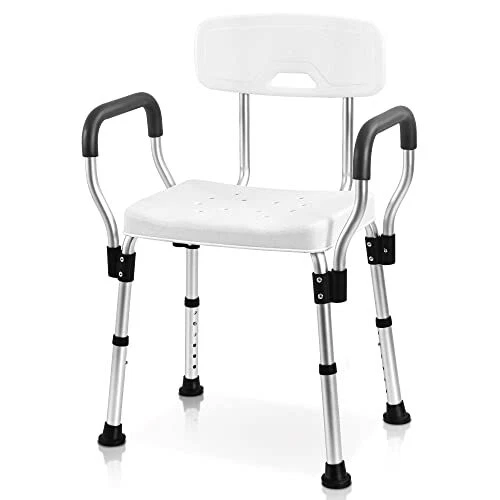Shower Chair for Inside Shower - Heavy Duty Shower Seat with Back - Shower