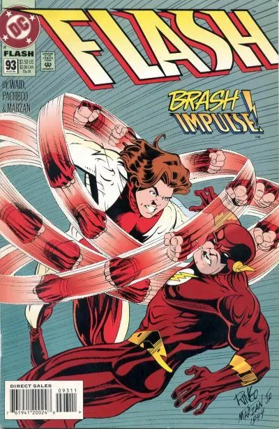FLASH (Vol. 2) #93 F/VF, 2nd Impulse app. Direct, DC Comics 1994 Stock Image