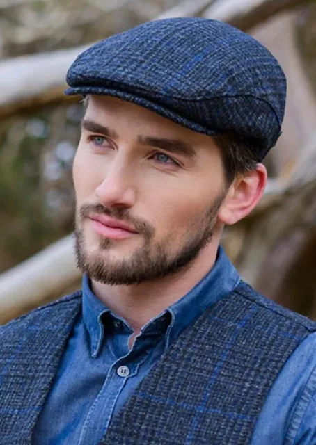 Mucros Weavers Irish Flat Cap Men's Trinity 100% Wool Tweed Hat Made in Ireland