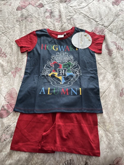 Nuovo Con Etichette Pigiami Ragazzi Età 5-6 Anni, Pantaloncini E Top, Wizard World Harry Potter.