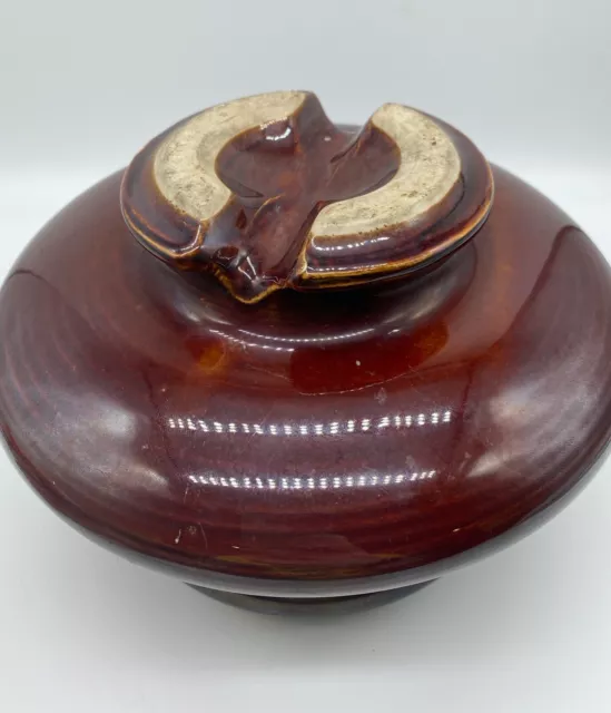Vintage Large Brown LOCKE 1930 Porcelain/Ceramic High Voltage Insulator 4