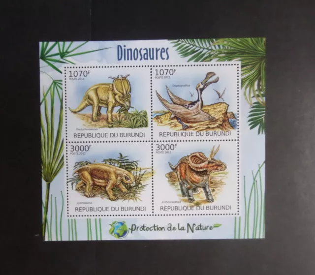 Burundi 2012 Dinosaurs Sheetlet MNH UM unmounted mint