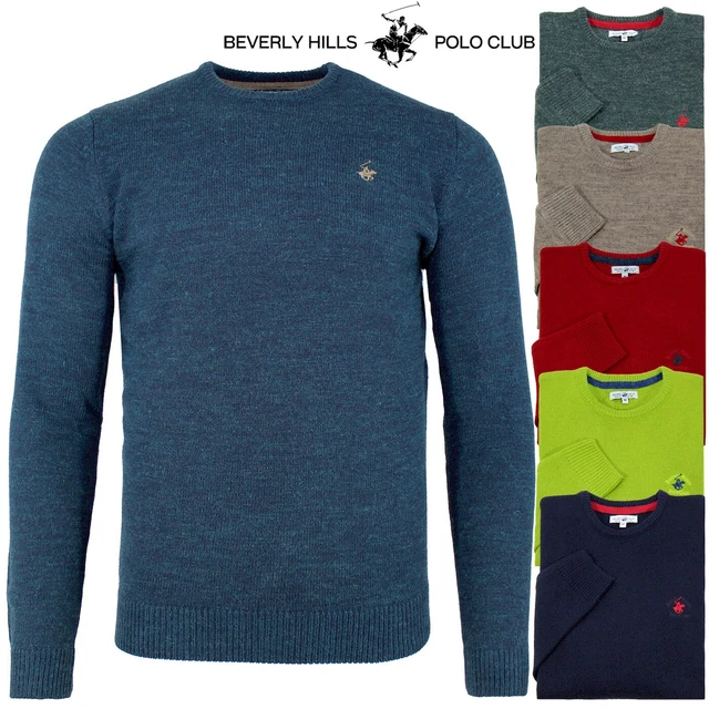 Maglione uomo invernale girocollo POLO CLUB BEVERLY HILLS 6 colori M L XL XXL 3X