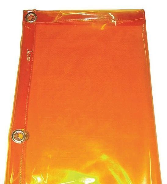 WESTWARD Welding Curtain, 6 ft. W, 4 ft., Ylw Org 22RN56