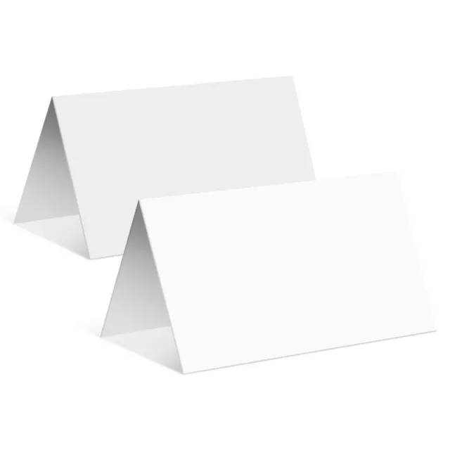 Blanko Platzkarten Namenskarten Tischkarten Geburtstag Hochzeit - Schlicht Weiß