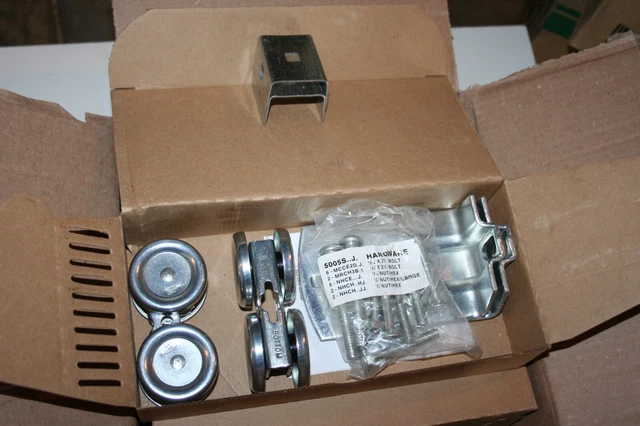 1 Pair National N112-102 Box Rail Hangers Barn Door Rollers Zinc 3