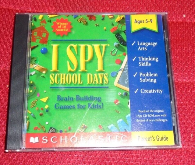 SCHOLASTIC I SPY School Days Educational Games Ages 5-9 CD PC. Windows ...