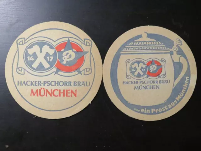 Barrette Sottobicchiere ~ Brauerei Hacker-Pschorr Brau Bier ~ Munich,Germania