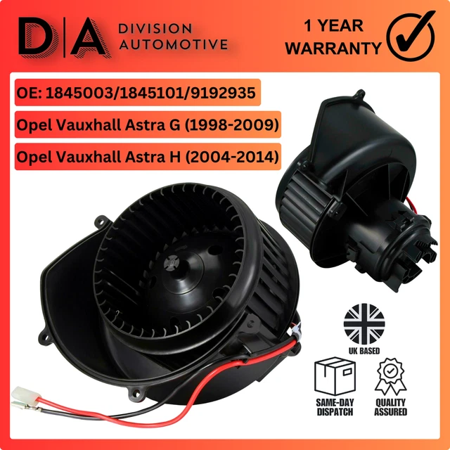 D2P Heater Blower Motor & Fan Assembly For Vauxhall Astra G/H MK4/MK5 (1998-2010) 1845101