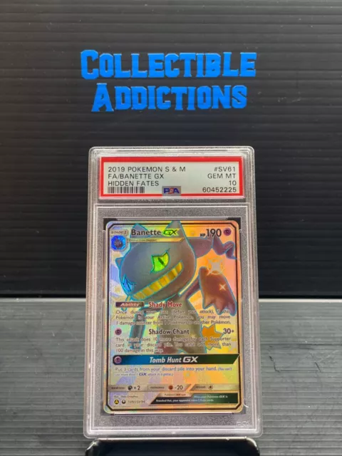 Psa 10 Gem Mint Shiny Articuno GX Hidden Fates SV54 Pok