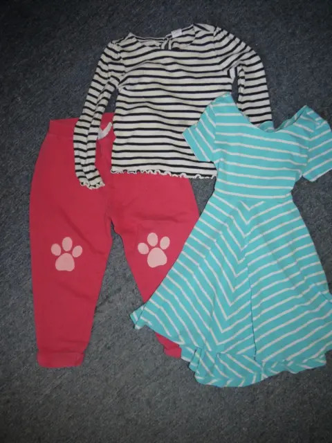 Girls bundle, age 2 - 3 years, dress, top & Paw Patrol joggers/ trousers