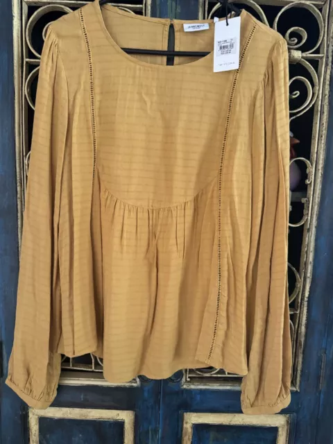 Jeanswest Size 12 Mustard Yellow Blouse. BNWT RRP $59.99