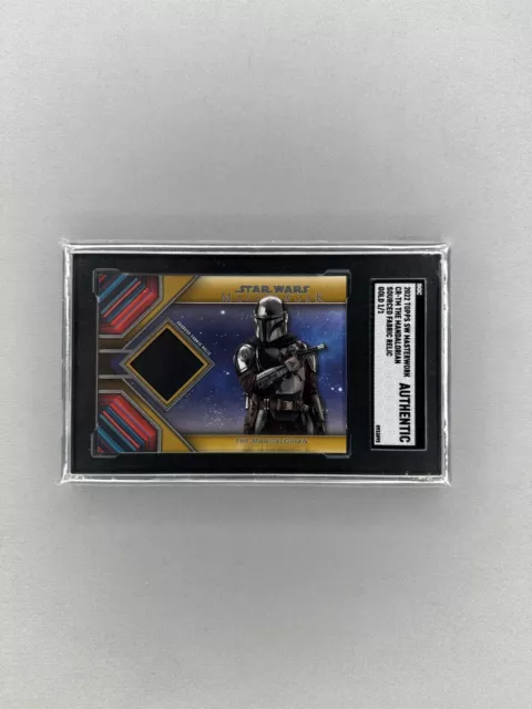 Topps Star Wars 2022 Masterwork Superfractor Mandalorian Fabric relic 1/1