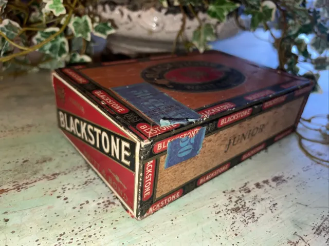 Vintage Blackstone Cigar Box Junior Waitt & Bond Pennsylvania PA 1926 Tax Stamp