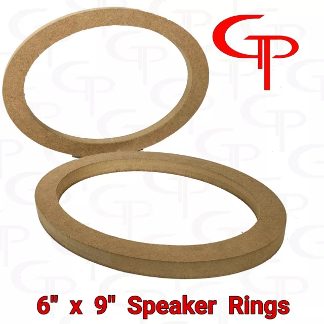 1 Pair 6 x 9  MDF Speaker Ring SPEAKER MOUNTING SPACER RINGS CAR AUDIO