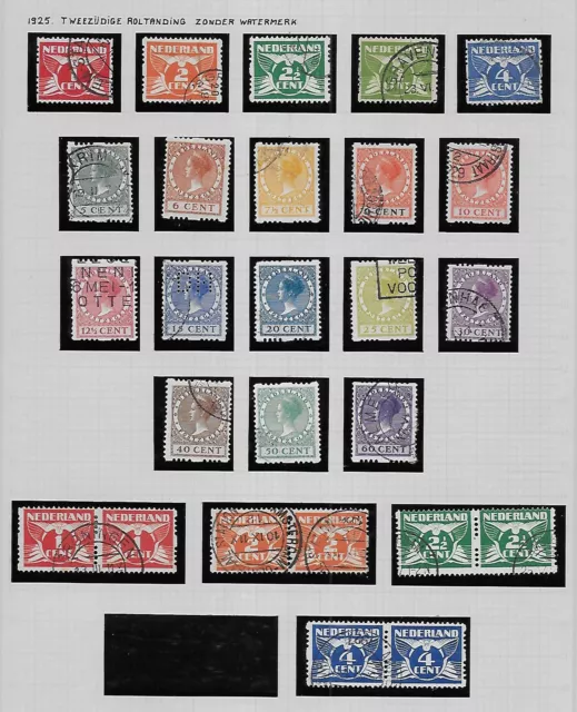 Netherlands stamps 1925 NVPH R1-R18+ 4 pairs CANC / CAT VALUE $400+