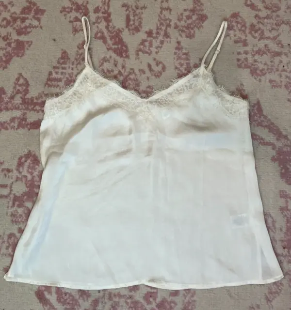 Women's BP Lace Trim Satin Camisole - Size Small - Ivory - Excellent Cond.