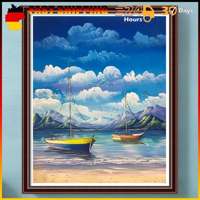 WOWDECOR Malen Nach Zahlen Set – 5 Ölgemälde Zum Selbermachen, Inkl. Farben & Pinsel