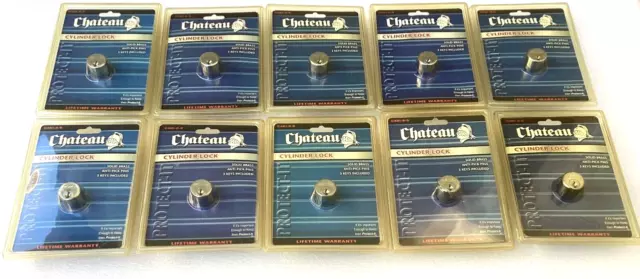 Lot of 10 Chateau Max Security CYLINDER LOCK C481-6-S With 3 Keys