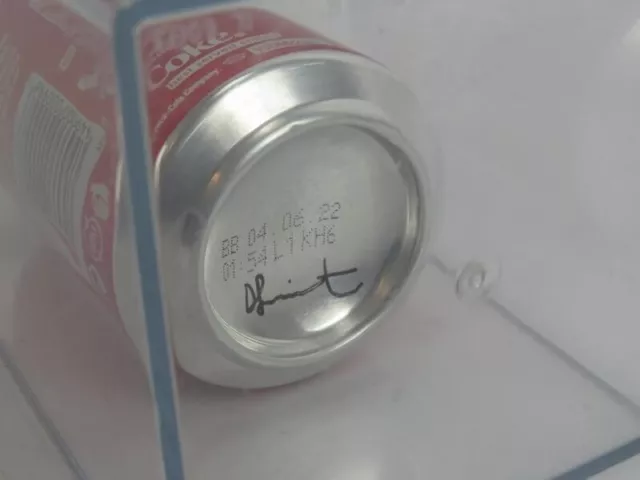 Damien Hirst - a hand-signed Coca Cola can, displayed in a Perspex Case