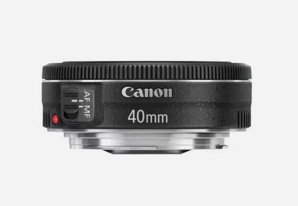 Canon EF 40mm f/2.8 STM Pancake Lens, Bulk Package, Black w/Caps