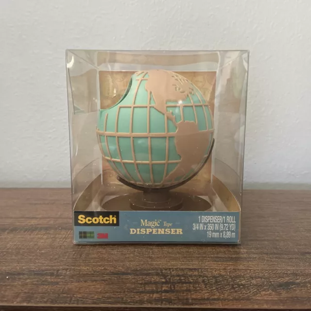 NEW Scotch 3M Magic Tape Dispenser Globe - includes Roll Of Scotch Tape