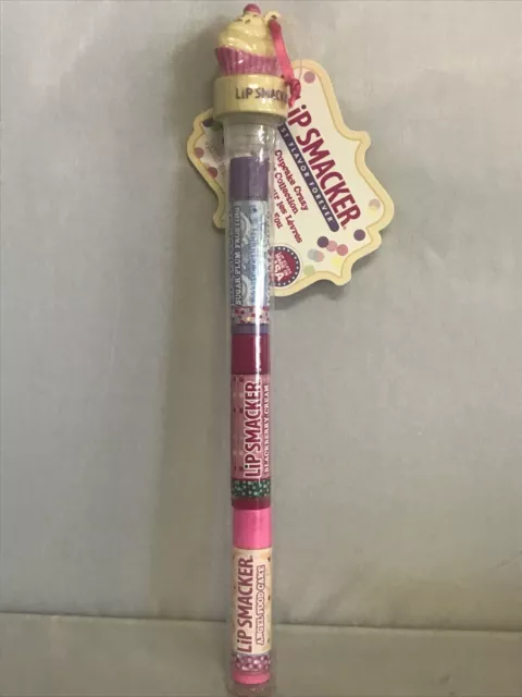 Lip Smacker Cupcake Crazy Lip Collection 3 Lip Gloss/Balm Tube with Cupcake Top