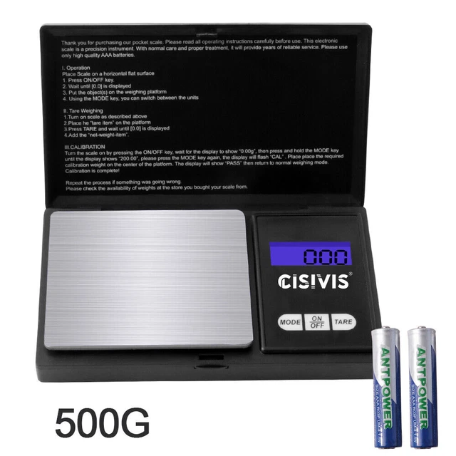 Neu Digitale Feinwaage Präzisionswaage 500g Taschenwaage Miniwaage Gramm Waage