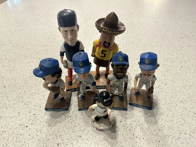 Milwaukee Brewers Bobblehead Lot Of 7 Bob Uecker Chorizo Mini Hot Dog Cooper