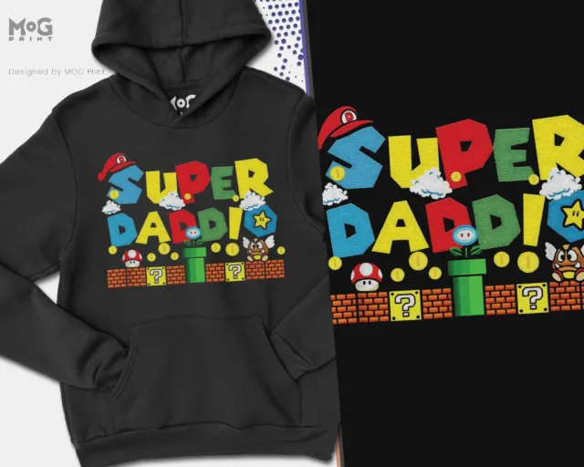 Super Daddio Hoody Retro Gamer Best Dads Funny Father Day Dad Game Xmas Gift Top