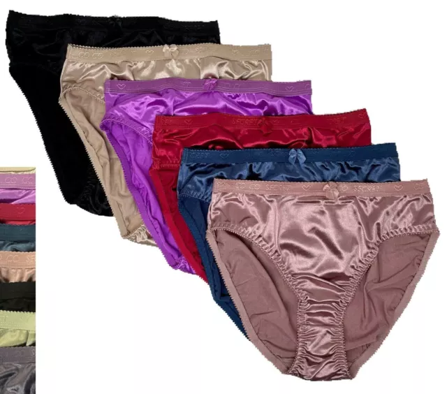 Sexy Women Ladies Satin Silky Briefs Panties Lingerie Underwear