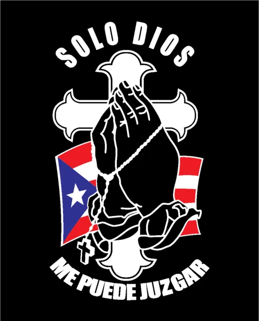 PUERTO RICO CAR DECAL STICKER  PRAYER with PUERTO RICAN FLAG #88S