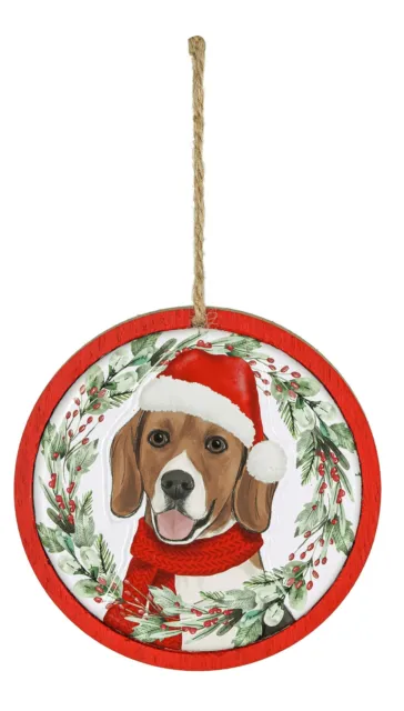 Beagle Festive Holiday Dog Ornament