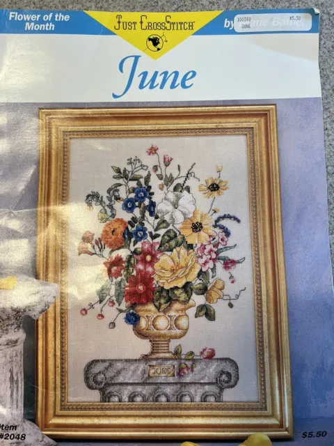 Vintage Just Cross Stitch “flower Of The Month June” Kit