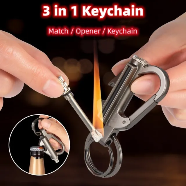 Creative Metal Keychain Lighter Wild Fire Ten Thousand Times Use Kerosene Lighte