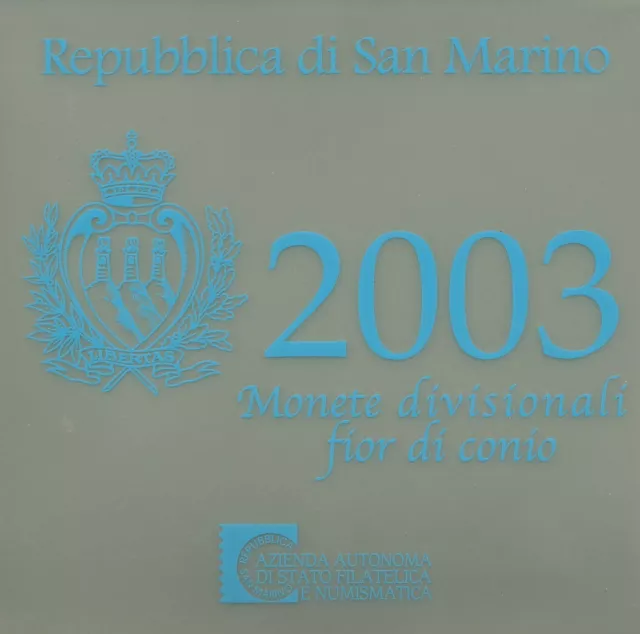 San Marino - Offizieller KMS 2003 8,88 inkl. 5 Euro Silbermünze
