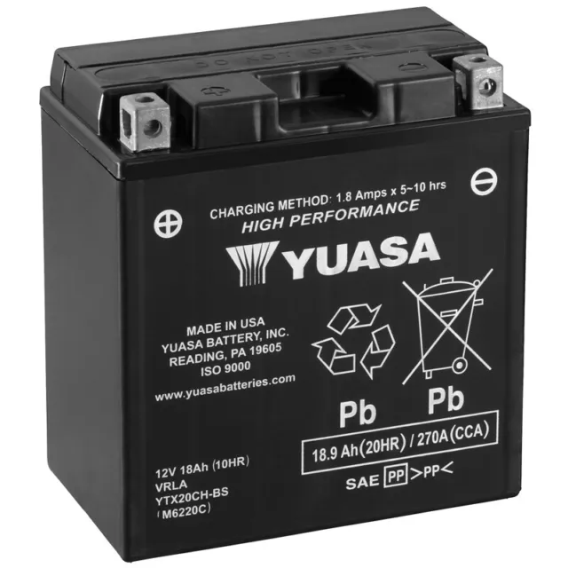 Batterie Yuasa ytx20ch-bs Haute Performance Moto Moteur Rechange Cyclomoteur