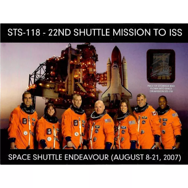 Space Shuttle Mission STS-118 flown artifact presentation