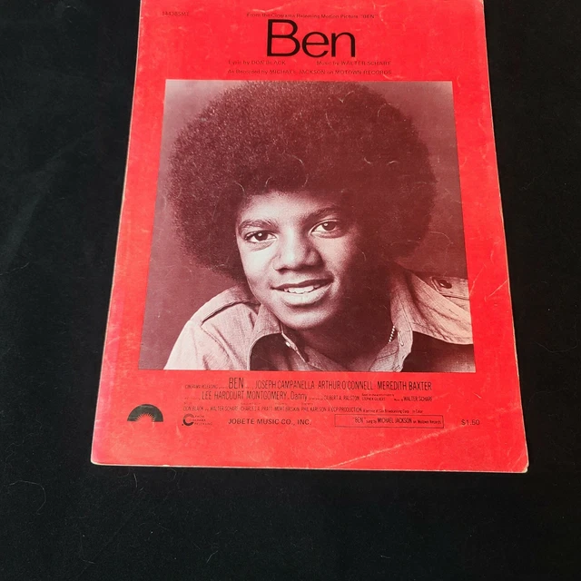 MICHAEL JACKSON - Sheet Music For The Motion Picture "Ben" - 1971-72 $45.00 - PicClick