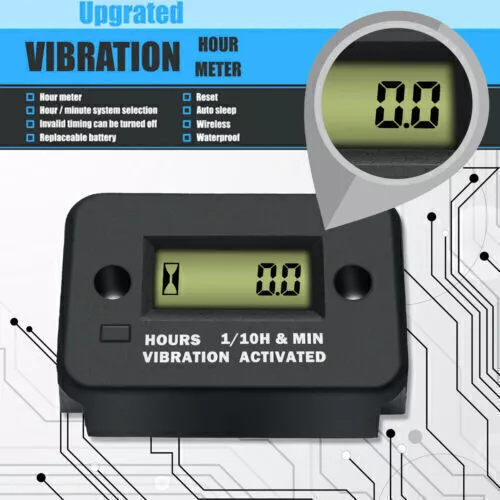 Digital Vibration Stundenzähler Betriebsstundenzähler Stunde Meter Motorrad