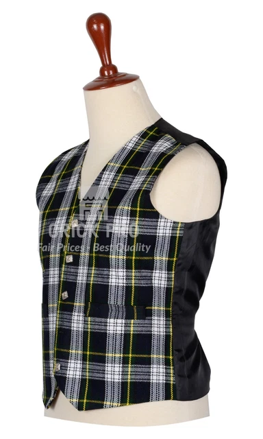 Dress Gordon Handmade Scottish Tartan WAISTCOAT |  Custom Made Tartan Kilt Vest