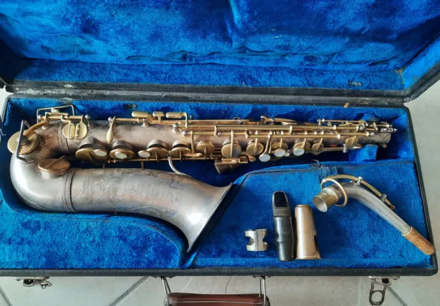 Saxofon LYRIST Paris (Adolf Sax) Alt Saxophon Mechanik Vergoldet -1930's