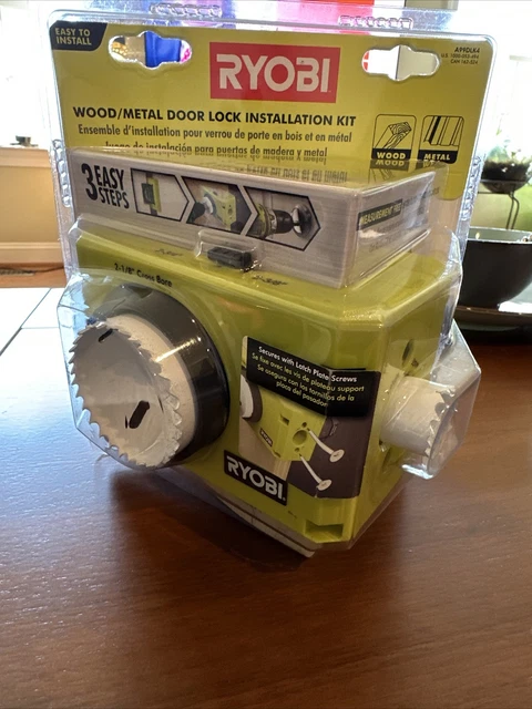 RYOBI Hole Saws Bits Wood/Metal Door Lock Install Kit Power Tool A99DLK4 NEW